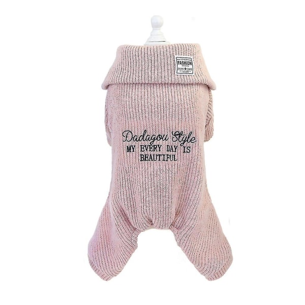 Husdjurskläder Höst- och vinterkläder Vinterplysch Fyrbenskläder S Rosa S Pink