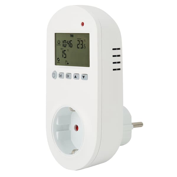 16A Plug-in Programmerbar Termostat Elektrisk Varme Temperaturkontroller EU 230V