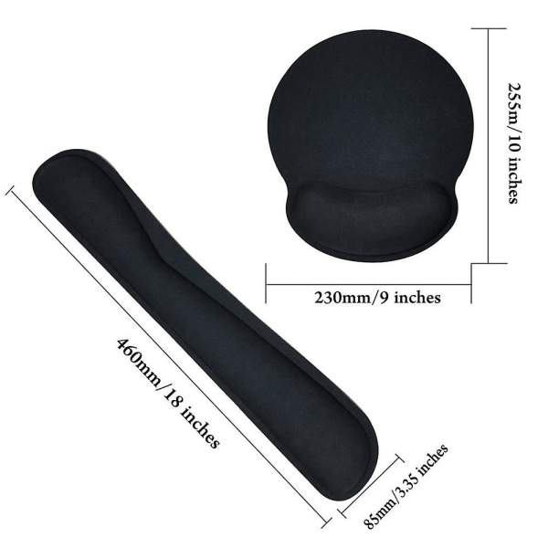 Memory Foam Set halkfri musmatta Handledsstöd & tangentbordsarmstöd för kontorsdator Laptop