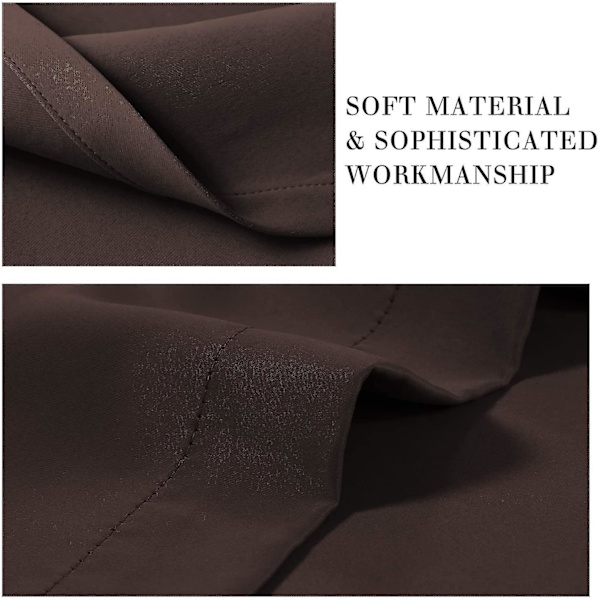 Termisk isolert blendingsdørgardin, 26 x 68 tommer 2 stk forsegling brun 2pcs Seal Brown