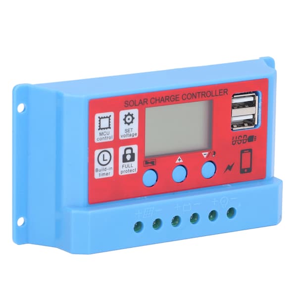 12V 24V Solpanel Laddningsregulator 3-stegs PWM LCD-display 30A