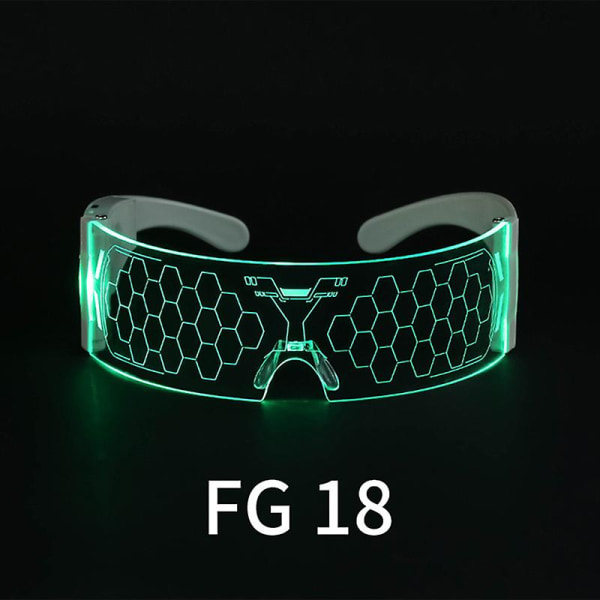 LED-ljusemitterande glasögon tidvattnet framtida teknik sense burst flash laddningsglasögon C6