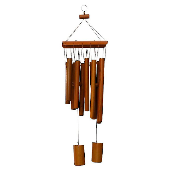 Bambus Wind Chime Udendørs træmusik - 10 bambus lydrør - 60 Cm