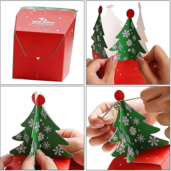 Christmas Cupcake Boxes Presentforpackning Presentpåse Xmas Tree Party Favor Dekoration For Barn Party Supplies10st)