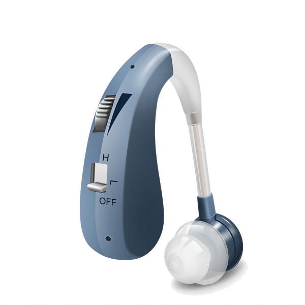 Hörapparat Ljudförstärkare Hörlurar Opladningsbar blå