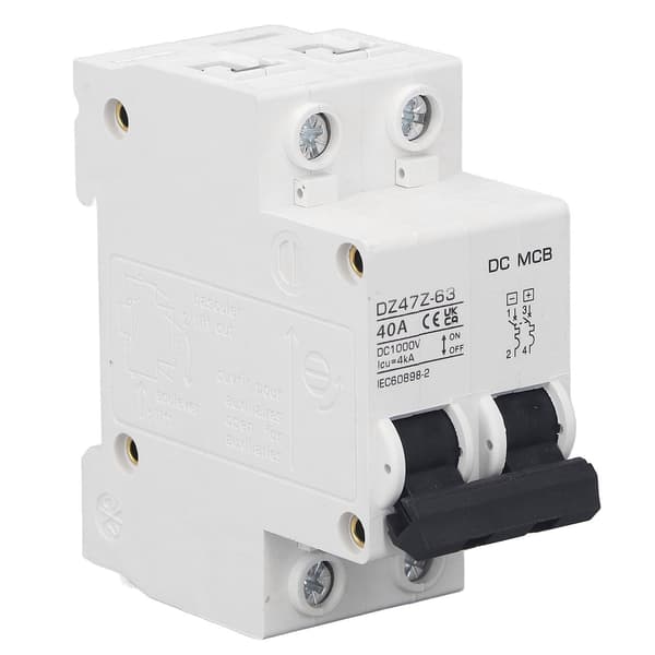 DC Strömbrytare 2P 1000V 40A Överbelastningsskydd Magnetiskt System PV