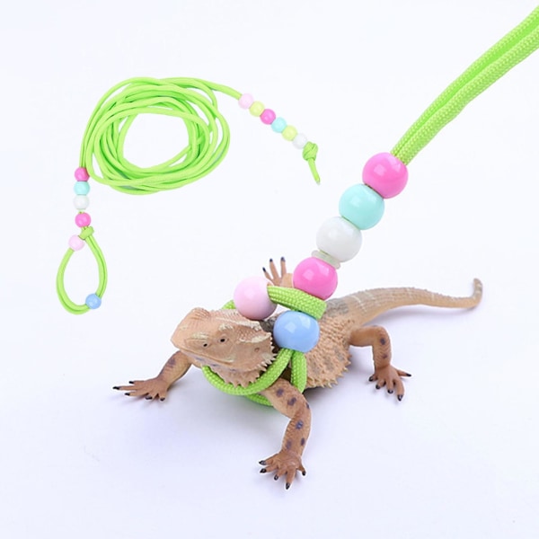Reptil dragrep Bärbara färgade pärlor Justerbara små husdjur Hamster ödla Dragkoppel små husdjur leveranser Stad Pink
