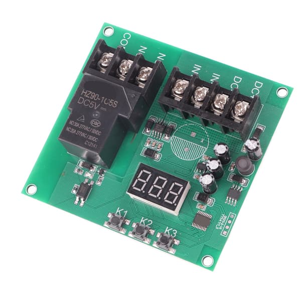 Strømdeteksjonsmodul Digital Display Sensor Beskyttelseskort Detektor Bryter DC 7‑30V