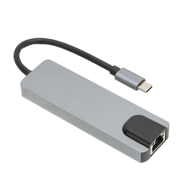USB C Hub 5 i 1 USB3.0 87W PD Hurtiglading Gigabit Ethernet USB C til High Definition Multimedia Interface USB C Adapter