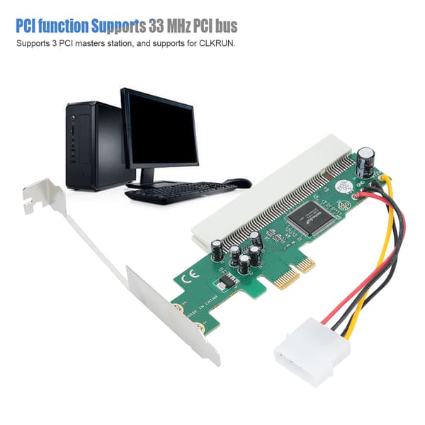 ST41 PCI E x1 til PCI 2.5GHz Adapterkort ASM1083 PCI Express x1 til PCI 32Bit Riserkort