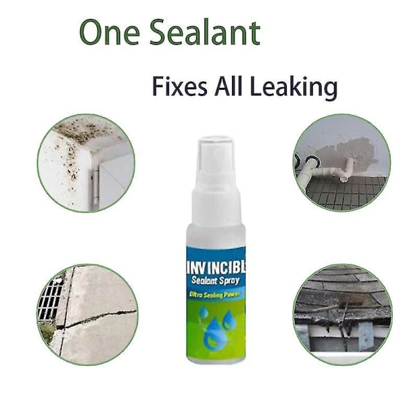 30ml Invincible Sealant Spray För vägg/vask/rör/tak Multifunktionell Quick Sealant Fix Hemväggar 3pcs