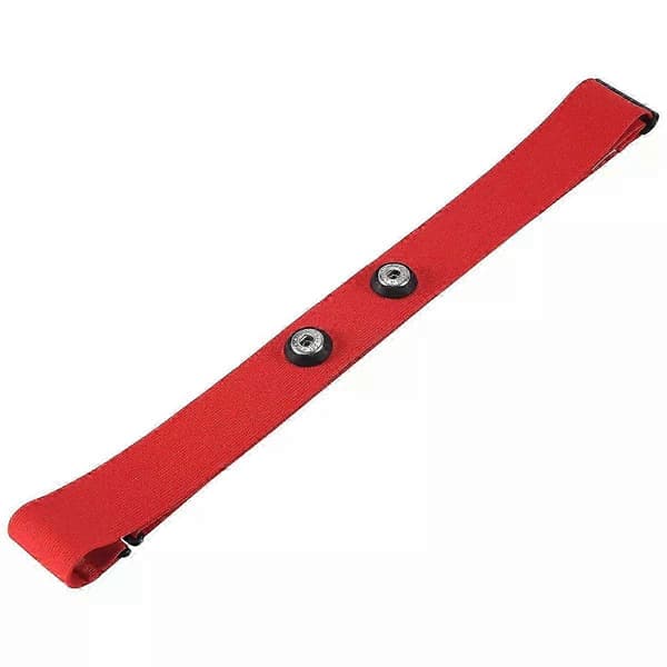 Erstatningsbånd til pulsmåler brystrem, kompatibel med MZ-3-sensor, justerbar 66 cm, 3 cm bredde, rød nylon