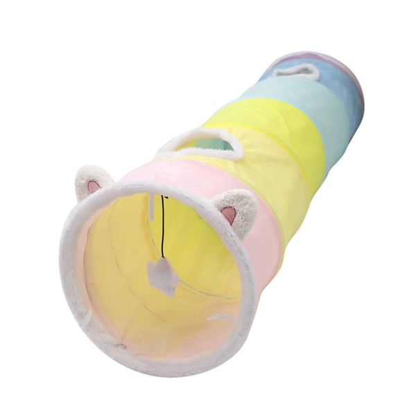 Cat Tunnel Toy Interactive Foldbar Reptålig Stort rum Bærbart Udrymmesbesparande Lindra tristess Cat Tunnel Multicolor
