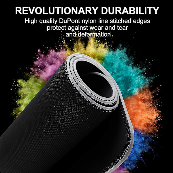 Stor Rgb gaming musemåtte - 14 tilstande Anti-slip gummibase og vandtæt overflade, 800 x 300 x 4 mm