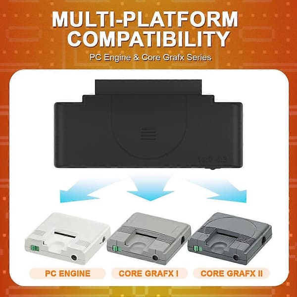 PC Engine RGB til 1080P HDMI-kompatibel video-lydadapter med 16:9/4:3-omskifter til PCE PC Engine spillekonsol Black