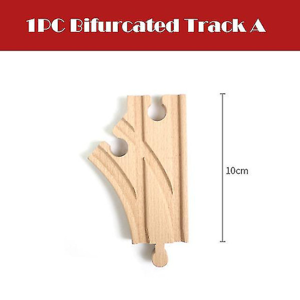 Hhcx-new All Kinds Wooden Track Parts Beech Wooden Railway Train Track Accessories Fit With All s Wood Tracks Toys For Kids 1pcs bifurcation C