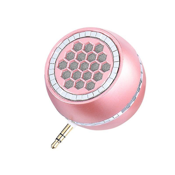 Bärbar trådlös högtalartelefon Extern Universal 3,5 mm jack mini ljudbox Pink