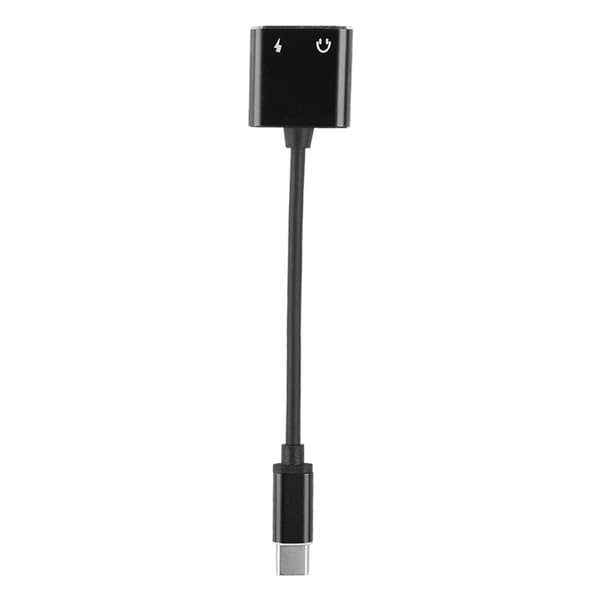 Type C til 3,5 mm Lydadapter Konverter (svart)