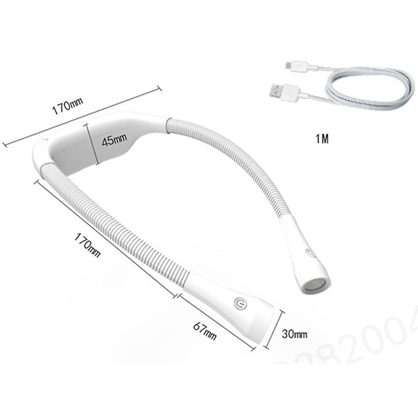 Led Neck läsljus, 3 färger, 6 ljusstyrka