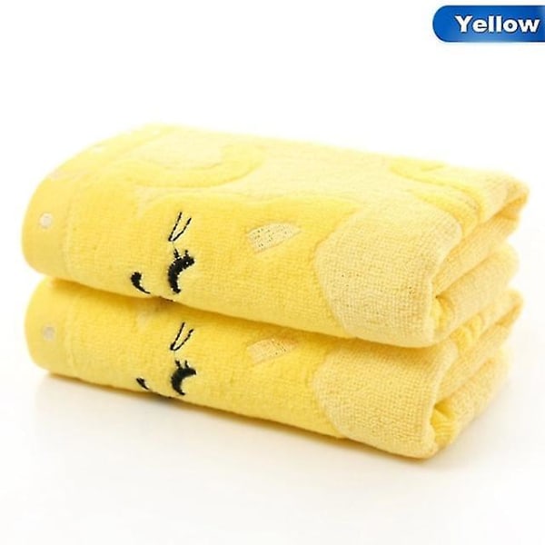 Högkvalitativ icke-tvinnad bambufibermusik katt baby Spa ansiktsbadhandduk yellow