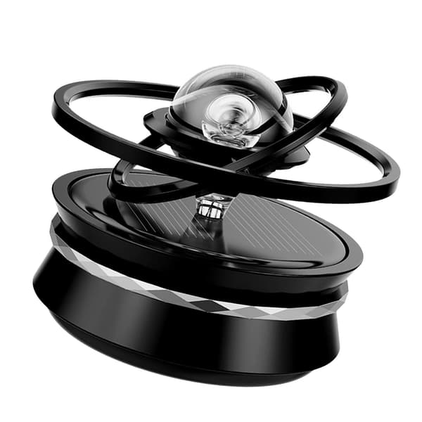 Bil Aromaterapi Solenergi Ophængt Krystalkugle Roterende Bil Aroma Diffuser til Pynt Gaver Sort