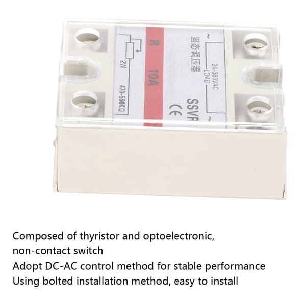 Solid-State Spenningsregulator Lavfrekvent SSVR med Teknisk Plastskall 10A