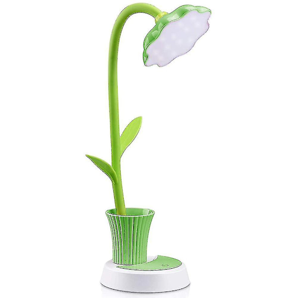 Led Eye Protection -pöytälamppu, himmennettävissä kosketusanturilla, kynäteline Green