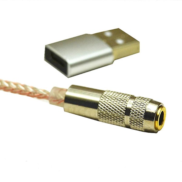 Typ-c till 3.5 Alc5686 Chip Hifi Digital Audio Avkodning Dac Ljudkort Hörlur Ljudkabel (USB Head Silver