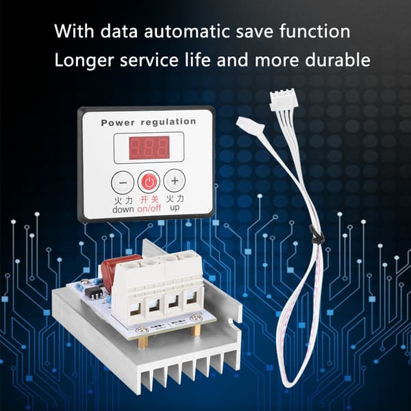 10000W SCR Digital Spänningsregulator Hastighetskontroll Dimmer Termostat AC 220V