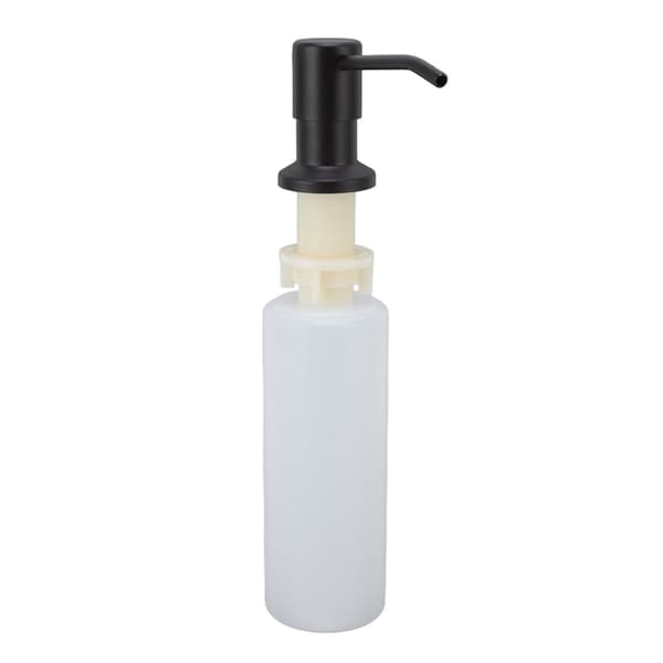 300 ml køkkenvask sæbedispenser i rustfrit stål, 360 graders rotation, multifunktionel sort