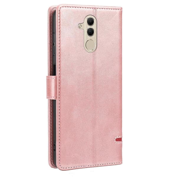 【BQ】Klassisk læderpung etui til Huawei Mate 20 Lite Pink