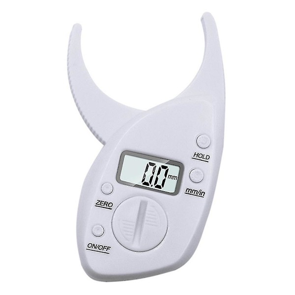 Lcd digital display fettmätningsinstrument Bärbar fettklämma White