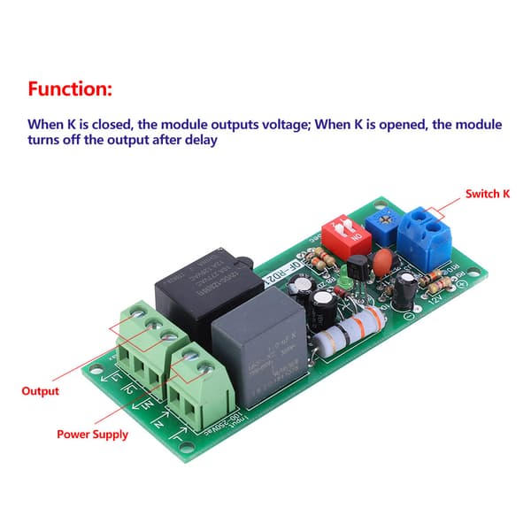 100-220V AC Fördröjning Av Tid Relä Modul Timer Switch Board 0-300min