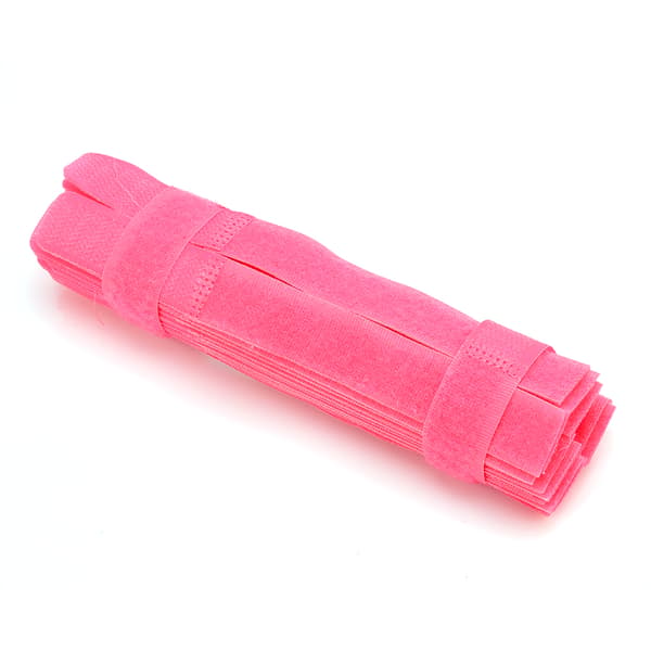 Gjenbrukbare rosa kabelbindere - 50 stk