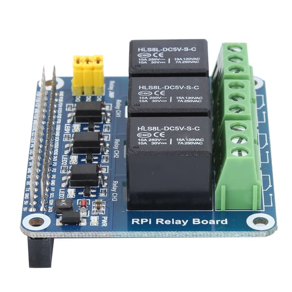 Reléutvidelsesmodul for Raspberry Pi 2b/3b/4B (3 kanaler)