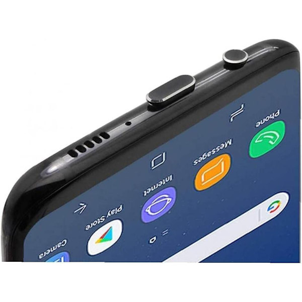 Set med USB C-dammpluggar för laddningsport och dammpluggar för 3,5 mm hörlurar