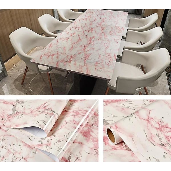 Selvklæbende, vandtæt og aftagelig vinyltapet 40cm x 2m Shiny Pink 40cm x 2m Shiny Pink