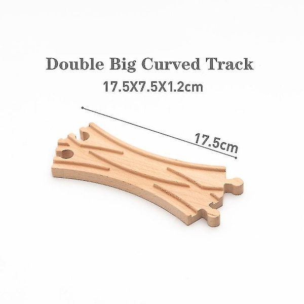 Hhcx-all Kinds Wooden Railway Train Track Accessories Beech Wooden Tracks Set Bridge Building Toys Parts Fit Biro Train Toy New WJ-JM-12-72