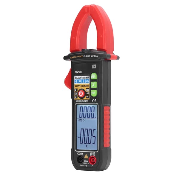 6V til 600V Tangamperemeter Stemmeudsendelse Multimeter Tester Auto Ranging AC DC Strøm Spændingsmåler til Elektrikere
