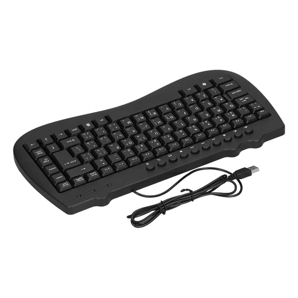 USB Tastatur Holdbart Plastik 87 Taster KB‑301B Keypads Generel Ergonomisk Computertilbehør Arabisk