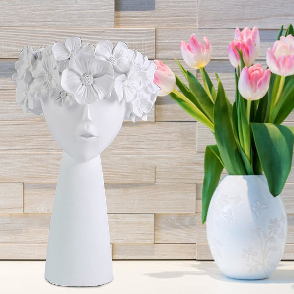 Blomkrans Flicka Vas Krona Förvaringslåda Dockhuvud Planterkammare Nursery Decor