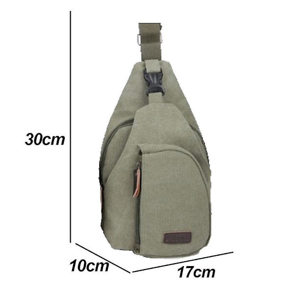 Canvas Sling Bag Crossbody Ryggsäck Vandring Dagsäck Ryggsäck För