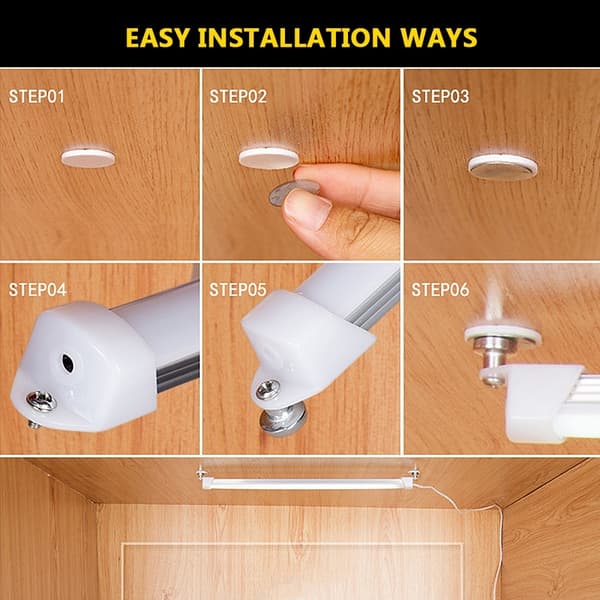 5V Underskabslamper Skabslys USB Genopladelige LED Natlamper til Skab Skuffe Skab