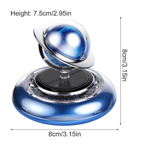 Solar Car Air Fresheners Planet Shape Med 1 Solid Air Freshener Ring för bilinredning Gold