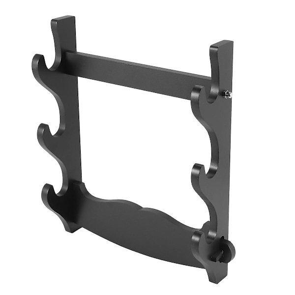 3-vånings Väggmonterad Samurajsvärd Katana Hållare Ställ Hängare Fäste Rack Display Black