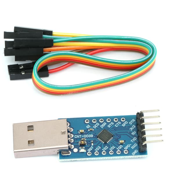 CP2104 USB 2.0 - TTL UART 6PIN -moduuli, sarjamuunninkortti johdolla