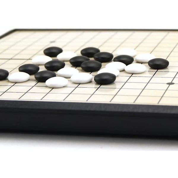 Go Game Board Set Magneettinen mustavalkoinen shakki taitettava magneettilauta kaiken ikäisille
