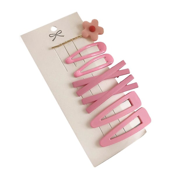 7 st Sweet Flower Women Girl Barrette Bobby Pin Hårnål Hårklämmor dekoration Pink