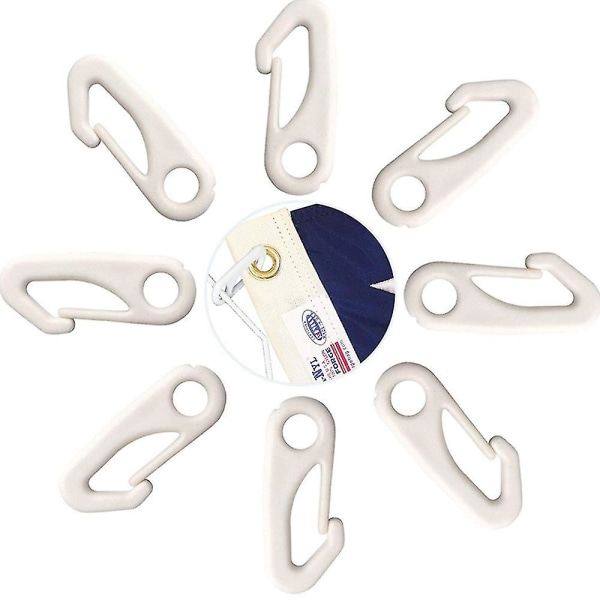 4 Pcs Flagpole Clip Hook Nylon Flagpole Attachment - Attaches Flags To Flagpoles With Strings