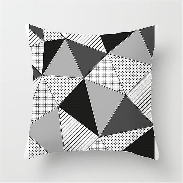 Chevron Geometric mustavalkoinen tyynyliina tyynynpäällinen sohva cover 1 1